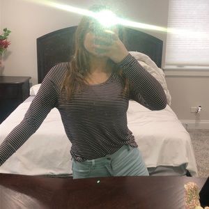 Stripped Long Sleeved Top